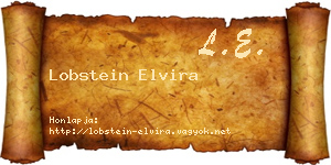 Lobstein Elvira névjegykártya